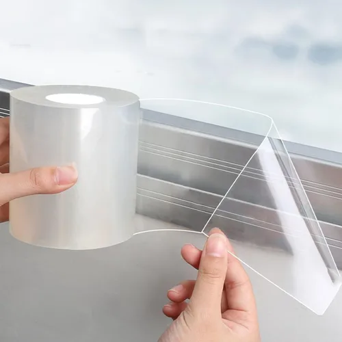 Vista 10 de Cinta selladora transparente, contra condiciones climáticas adversas, cinta adhesiva sin residuos, cinta aislante para puertas, ventanas y espacios