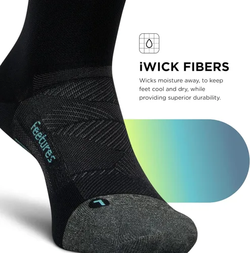 Vista 5 de Feetures Elite Ultra Light Cushion Mini Crew Sock - Calcetines deportivos con compresión dirigida