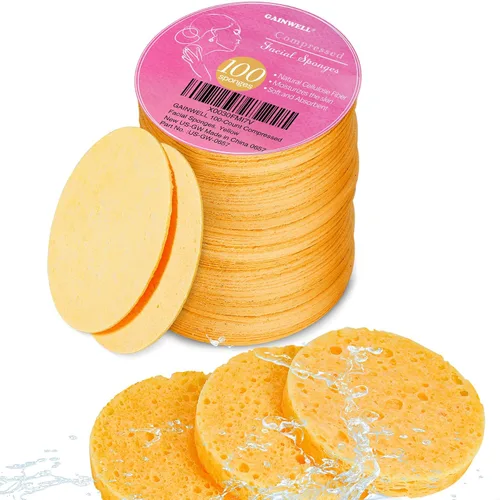 Vista 11 de GAINWELL Bride to Be Gifts - Esponja facial comprimida de 50 unidades, limpieza facial diaria y exfoliante, esponjas cosméticas de spa 100% Rosa