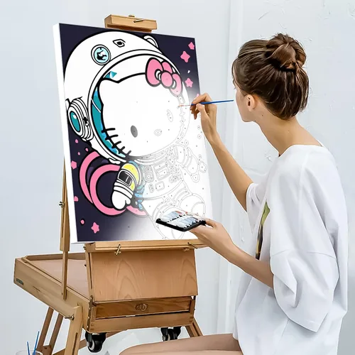 Vista 5 de YALKIN Pintura por números para adultos principiantes, paquete grande de 3 kits de pintura por números para adultos y niños, kits de pintura
