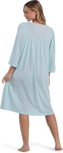 Vista 2 de Miss Elaine Bata - Bata corta de nailon con botones, bolsillos laterales y mangas 34 para mujer