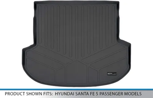 Vista 3 de SMARTLINER Tapete de carga para maletero de ajuste personalizado para todo tipo de clima, compatible con Hyundai Santa Fe 2019-2020