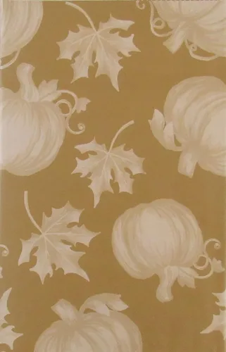 Vista 2 de Erlene Home Fashions Impresión de hojas de otoño y calabazas en varios colores mantel de franela de vinilo (dorado, cuadrado de 52 x 52 pulgadas)