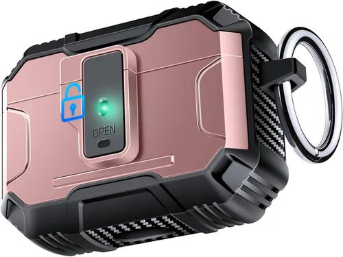 Vista 26 de Amoured AutoPOP - Funda para AirPods Pro de 1ª generación con cerradura y llavero, protección resistente de 360° y mecanismo de apertura de 1 clic