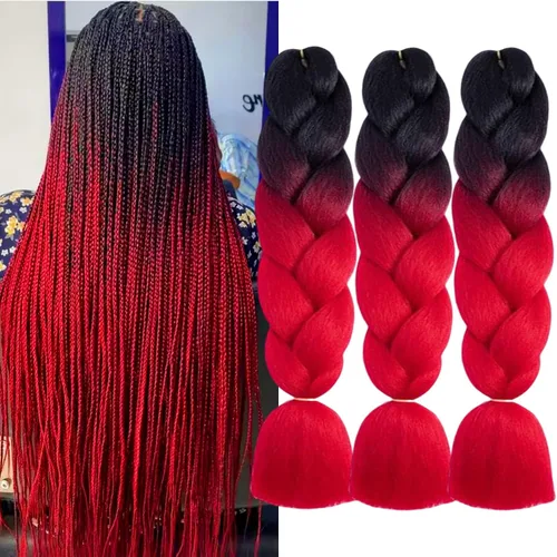 Vista 20 de Beige (613#) 6 paquetes de cabello trenzado de 24 pulgadas, de fibra sintética, sin picazón, extensiones de cabello para trenzar jumbo, textura