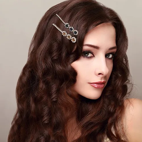 Vista 2 de 8 pinzas para el cabello vintage con diamantes de imitación y perlas, pasadores para el cabello, accesorios para mujeres