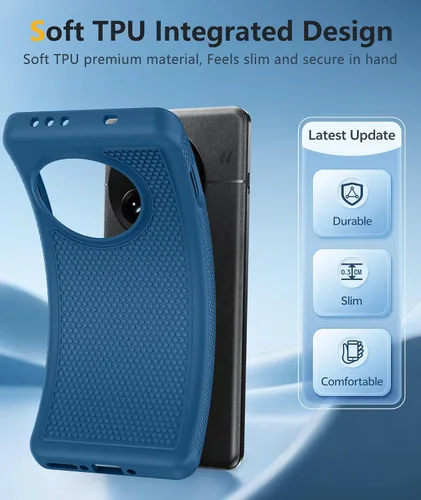 Vista 492 de FNTCASE Funda para iPhone 17 Pro: Fundas delgadas translúcidas de color azul claro compatibles con MagSafe, protección completa de la cámara