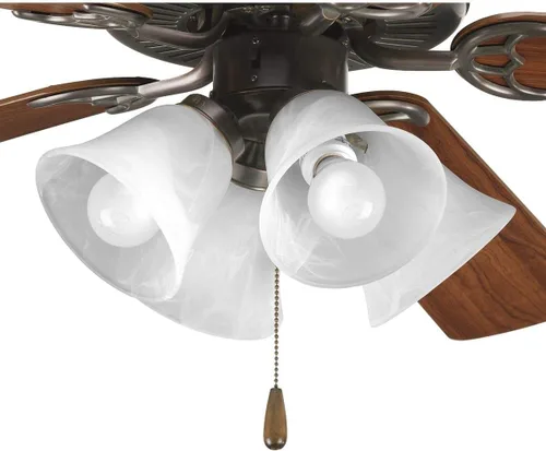 Vista 12 de Progress Lighting Kit de luz universal para ventilador de techo bajo de 1 luz para ventiladores de techo de la colección AirPro, diseño de perfil