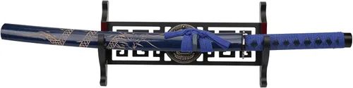 Vista 5 de Soporte para espada Katana - Soporte de pared acolchado de terciopelo Kirin de 1 nivel, soporte de Katana Samurái, soporte de exhibición de espada
