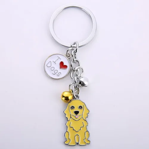 Vista 2 de tenghong2021 Llavero de perro divertido Qute Cartoon Puppy Kawaii llavero para mujeres niñas encanto animal decoración regalos de cumpleaños