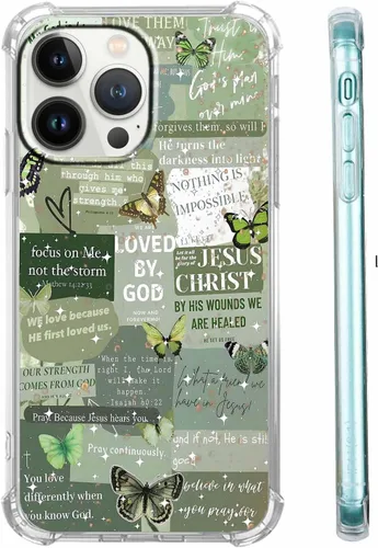 Vista 34 de Funda para Celular con Versículos de la Biblia, Colocación de Citas Cristianas de Jesús, Diseño Collage, Funda Protectora Suave de TPU de Moda