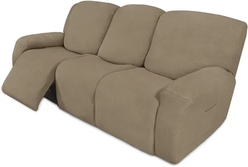 Vista 76 de Easy-Going Funda Elástica para Sofá Reclinable Cobertor de Sofá 4 Piezas Protector de Muebles Sofá Suave con Fondo Elástico Poliéster Spandex Tela