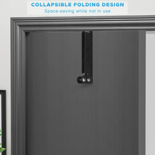 Vista 6 de FYY Ganchos para colgar sobre la puerta, 1 paquete plegable plegable sobre la puerta, estante organizador para ahorrar espacio, colgador