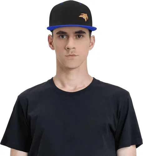 Vista 5 de Japanese Sumo Adult Flat Brim Contrast Hip Hop Hat Flat Brim Baseball Adjustable Snapback Trucker Cap