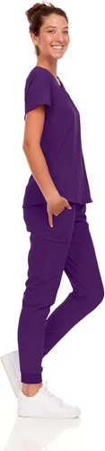 Vista 68 de Natural Uniforms Conjunto de ropa quirúrgica elástica para mujer con tallas regulares y pequeñas