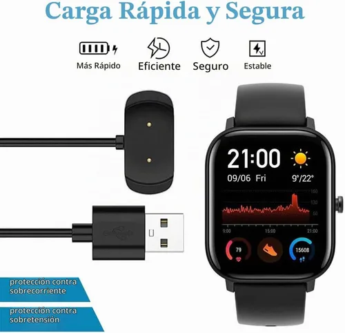 Vista 2 de Cargador para Amazfit GTS 4 Mini, cable de carga para GTR 2, GTR 2e, GTS 2e, GTS 2 Mini, Amazfit BIP U Pro, Bip 3 Pro, Pop, Pop pro, Bip U, Zepp E/Z