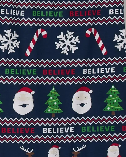 Vista 3 de The Children's Place Baby Christmas Pajamas, Cotton