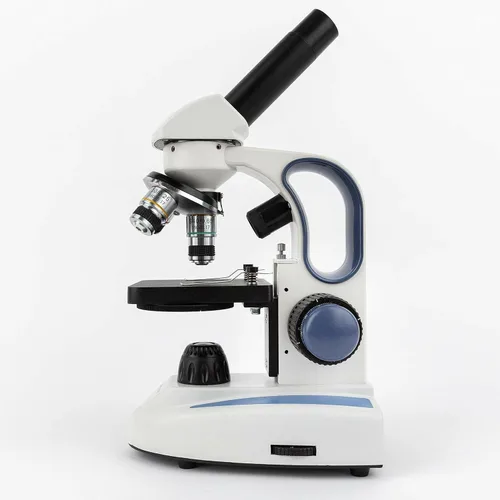Vista 3 de AmScope Microscopio monocular compuesto inalámbrico digital M158C-2L-E, oculares WF10x y WF25x, aumento de 40x-1000x, iluminación LED superior e