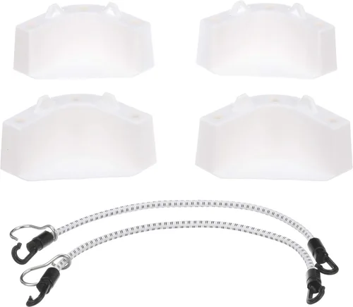 Vista 9 de Attwood 14137-7 Cooler Mounting Kit, 4 Corner Pieces, 2 Quick-Connect Stretch Straps, Corrosion-Resistant