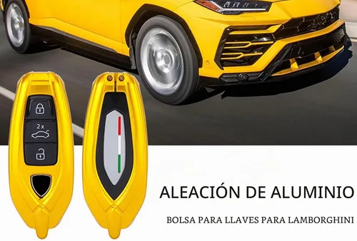 Vista 8 de Funda protectora de aleación de aluminio para llavero compatible con Lamborghini URUS 2021-2022 (negro)