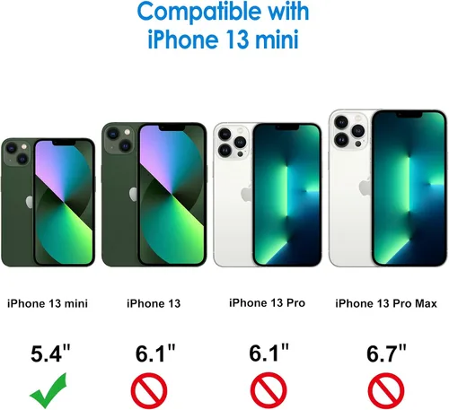Vista 2 de JETech Funda para iPhone 13 mini, antiamarilleo, verde alpino Shockproof Protection, Scratch Resistant Hard PC Back, Durable Transparent TPU Bumper