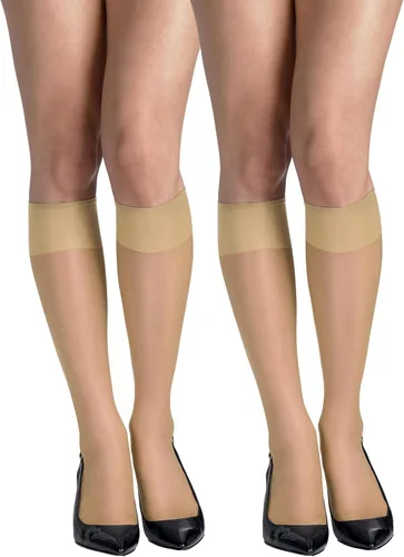 Vista 14 de Hanes Silk Reflections medias hasta la rodilla, puntera reforzada (2 unidades)