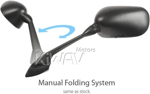 Vista 5 de KiWAV Espejo de repuesto OEM Street Legal E-Mark certificado FY288 compatible para Yamaha FZ1 (2006-2014) mano izquierda x1 pieza