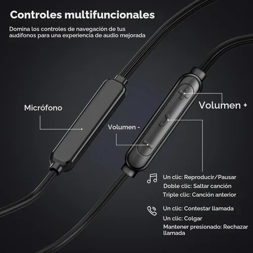 Vista 4 de Auriculares con cable USB C con micrófono y control de volumen