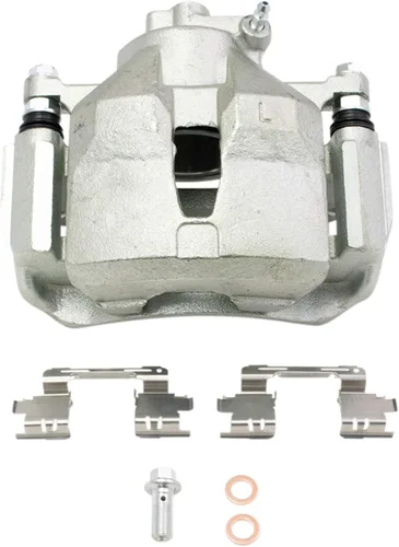 Vista 7 de TRQ Kit de pastillas de freno delantero y rotor, pinza de freno, kit químico, pastillas de freno, rotor de freno, cerámica premium, revestimiento G