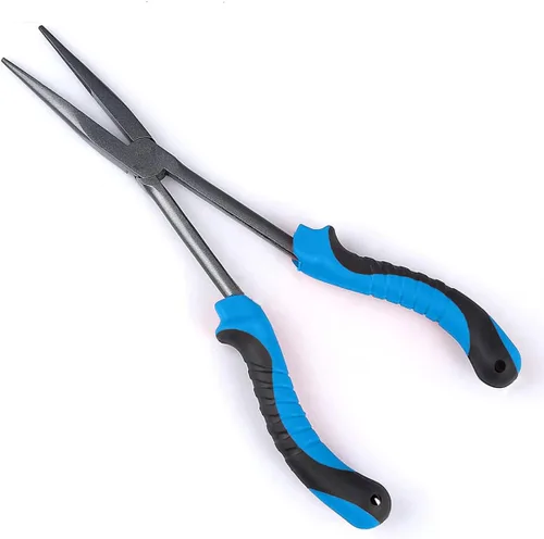 Vista 10 de Alicates de pesca de punta larga Herramientas de extracción de gancho de 11 pulgadas (NiFe-Azul Negro)