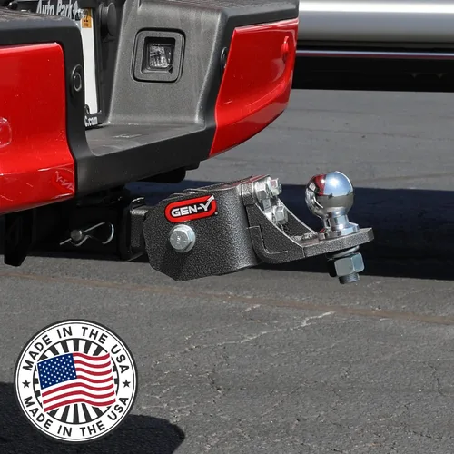 Vista 3 de GEN-Y Hitch Soporte de bola para receptor de 2 pulgadas - Plataforma de bola con orificio de montaje de 1 ″ de diámetro, caída de 2 pulgadas