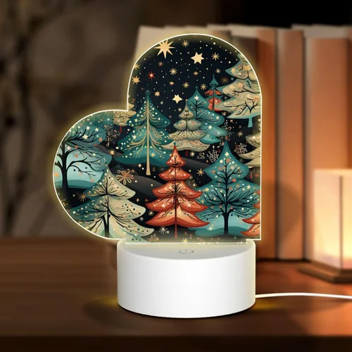 Vista 12 de 3D Night Light LED Light Lamp Base Personalized Gifts Acrylic Night Light Color Fusion Night Light Acrylic Plaque USB 3 Colors Change Smart Touch