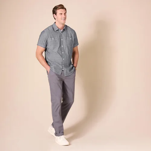 Vista 7 de Tienda Essentials - Camisa de popelina de manga corta de ajuste regular para hombre