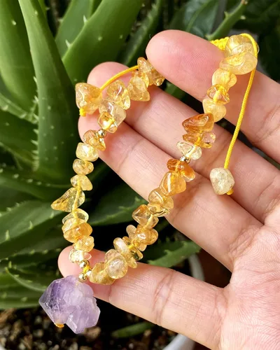 Vista 6 de Jewever Chip Reiki - Pulsera de cristal de cuarzo rosa con amatista cruda para mujer, cristales curativos y piedras preciosas para yoga, meditación