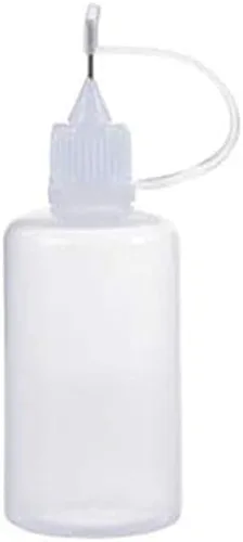 Vista 9 de Botella de pegamento con punta de aguja, gotero vacío, aplicador de botellas de plástico, herramienta de quilling, pegamento de punta de precisión