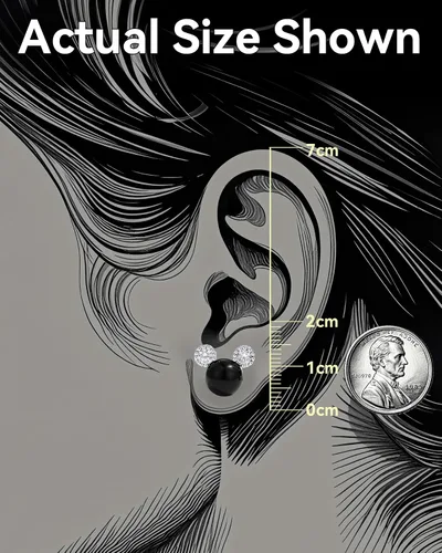 Vista 6 de PANSTAR Aretes de perlas para mujer Postes hipoalergénicos de plata de ley 925 con perlas y gemas de circón Mini ratones ligeros con caja de regalo
