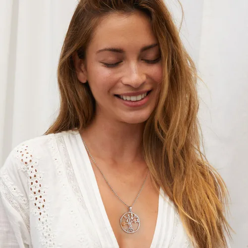 Vista 5 de FLECHAZO Collares de plata de ley S925 con dije de corazón para madre e hija para mujer, collar con dije de amor, cumpleaños, aniversario, dama