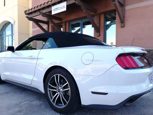 Vista 3 de iJDMTOY Carcasa de la lámpara de marcador lateral trasera con lente ahumada negra compatible con Ford Mustang 2015-2023