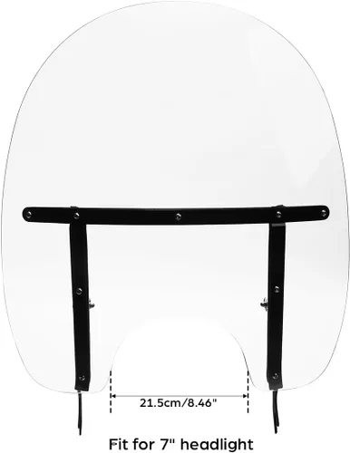 Vista 4 de TCT-MOTORPARTS Parabrisas de PC transparente para Harley Heritage Softail Classic FLSTC, FLSTN, Slim Deluxe, Fat Boy, FLS 2000-2017 Parabrisas