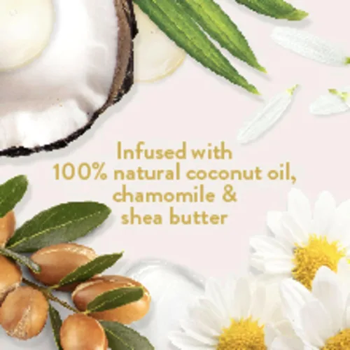 Vista 2 de Suave Crema de mantequilla rizadora para cabello rizado y rizado, con aceite de coco 100% natural, manzanilla y manteca de karité, sin parabenos