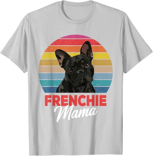 Vista 75 de Frenchie Mama - Camiseta divertida de regalo para niñas y perros Bulldog Francés, Negro, S