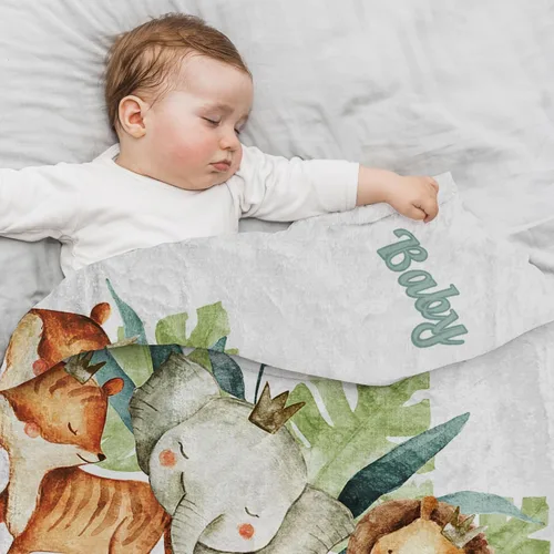 Vista 5 de Personalized Baby Blanket - Monogrammed Baby Blanket, Custom Baby Blanket, Toddlers Customized Baby Blanket With Name, Kids & Baby Name Blanket