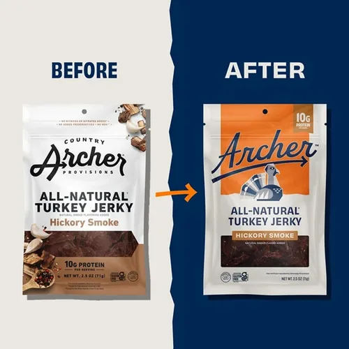 Vista 3 de Country Archer Jerky de Pavo Ahumado al Estilo Hickory 2.5 OZ