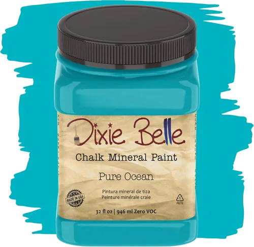 Vista 393 de Pintura para muebles con acabado de tiza Dixie Belle Paint Company - Amatista (4oz) - Pintura mineral de tiza chic púrpura profundo mate