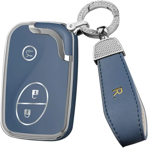 Vista 6 de ontto Funda para llave con llavero compatible con Lexus de 3 botones, carcasa de TPU suave para Gx460 Gx400 Rx270 Es240 Es350 Ls460 Accesorios