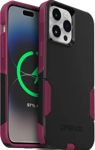 Vista 14 de OtterBox Funda para iPhone 14 Pro Max (solamente) de la serie Commuter - Negro, delgada y resistente, apta para bolsillo, con protección de puerto