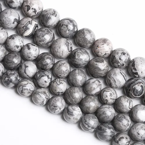 Vista 23 de 60 cuentas sueltas de piedra natural de turquesa africana de 0.236 pulgadas (6 mm) para hacer joyas, pulseras de bricolaje
