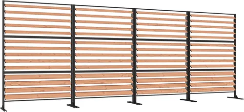 Vista 10 de Modern Shade - Pantalla de valla de privacidad de madera de 5' x 3' (1 panel) de madera natural, panel de valla de privacidad al aire libre