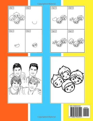 Vista 2 de How To Draw & Coloring Pages NEW EDITION 2023 - Learn how to draw characters step by step for beginners Fun Drawing And Coloring Book With All