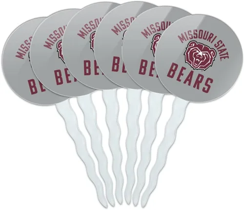 Vista 177 de Abilene Christian - Juego de 6 palillos para cupcakes con logotipo secundario